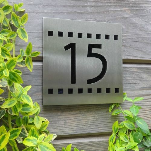 Stainless steel house number plaque , stainless steel house number , custom house number , custom house number plaque , house number , decorative house number , black house number , house number plaque