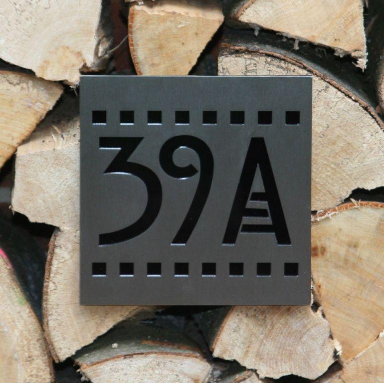 Stainless steel house number plaque , stainless steel house number , custom house number , custom house number plaque , house number , decorative house number , black house number , house number plaque