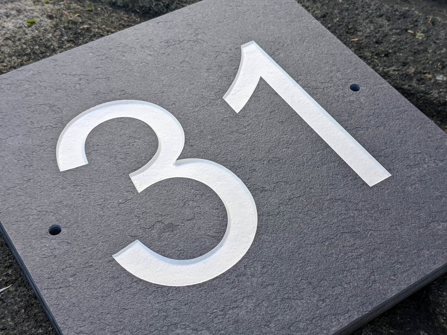 Slate house number, custom house number, house number, ariel house number