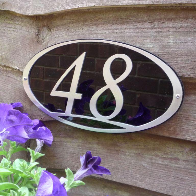 Oval house number , custom made house number