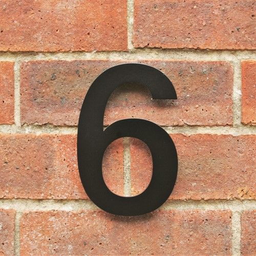 SALE Black Helvetica House Number 6/9