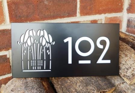 SALE Black Rennie Mackintosh House Number 102