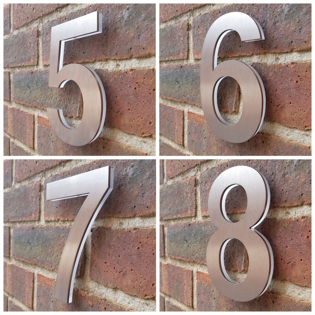 Stainless steel house number , 3D house numbers , floating house numbers , contemporary house number , modern house number , 