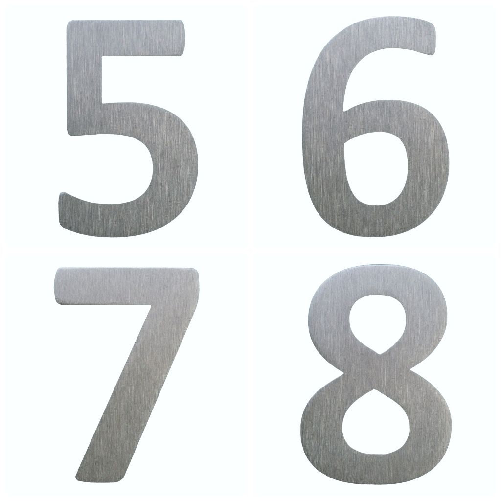 Small Stainless Steel Door Number 1 Calibri – Housenumbers Limited