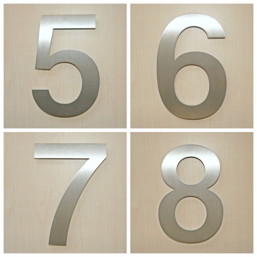 Stainless Steel Door Number - Helvetica – Housenumbers Limited