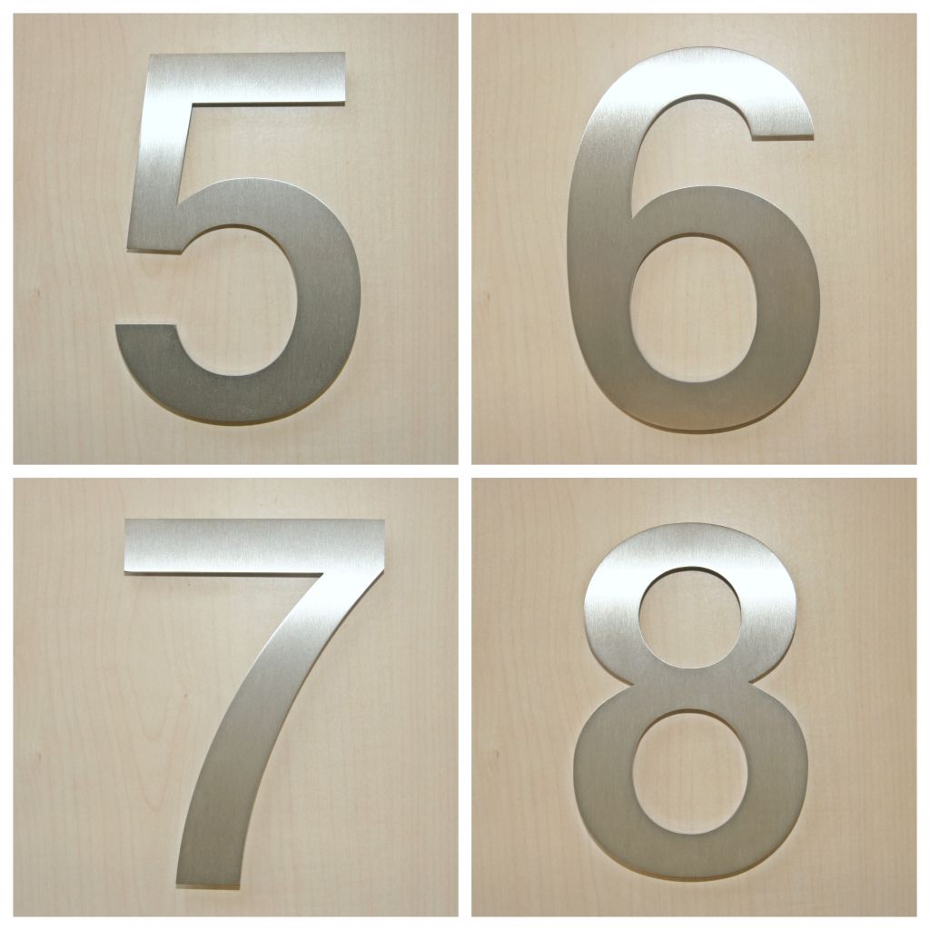 Steel Numbers Design Stainless Steel Door Number - Helvetica – Housenumbers Limited