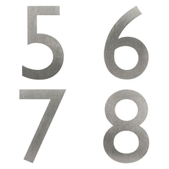 Modern House Number (Stainless Steel/Gill Sans) - Door Number ...