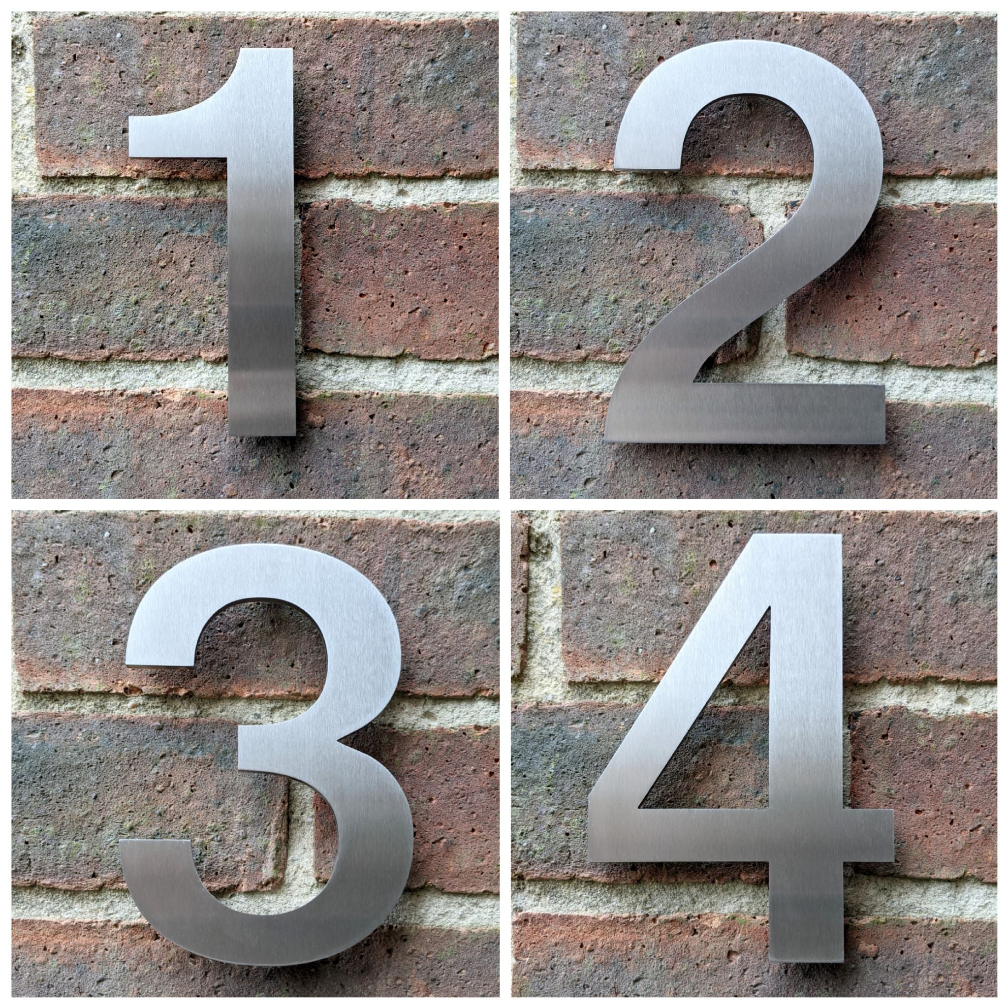 Stainless Steel House Number - Helvetica – Housenumbers Limited