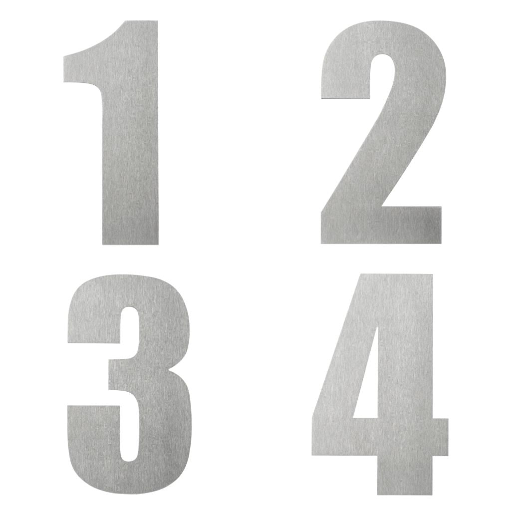 Stainless steel house number , house number , Impact house number ,  Stainless steel door number , modern house number , contemporary house number , house number made in the UK , Impact , hand finished house numbers