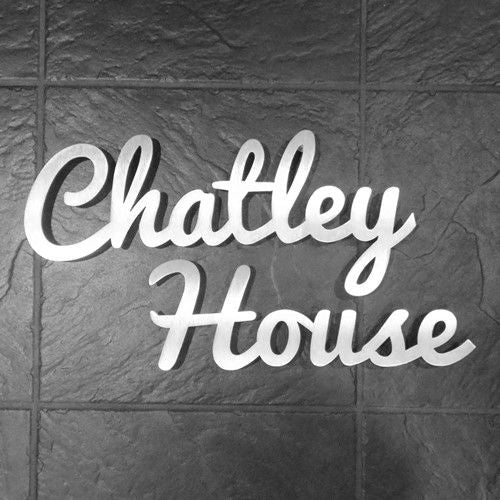 Stainless steel lettering , stainless steel house name , metal house name , metal sign , script house name , hand finished house name , hand finished script sign , stainless steel , custom house name , anthracite grey house name , powder coated house name