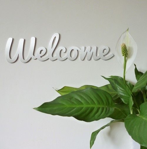 Stainless steel sign , welcome sign , wedding gift , birthday gift , stainless steel sign , hand finished sign 