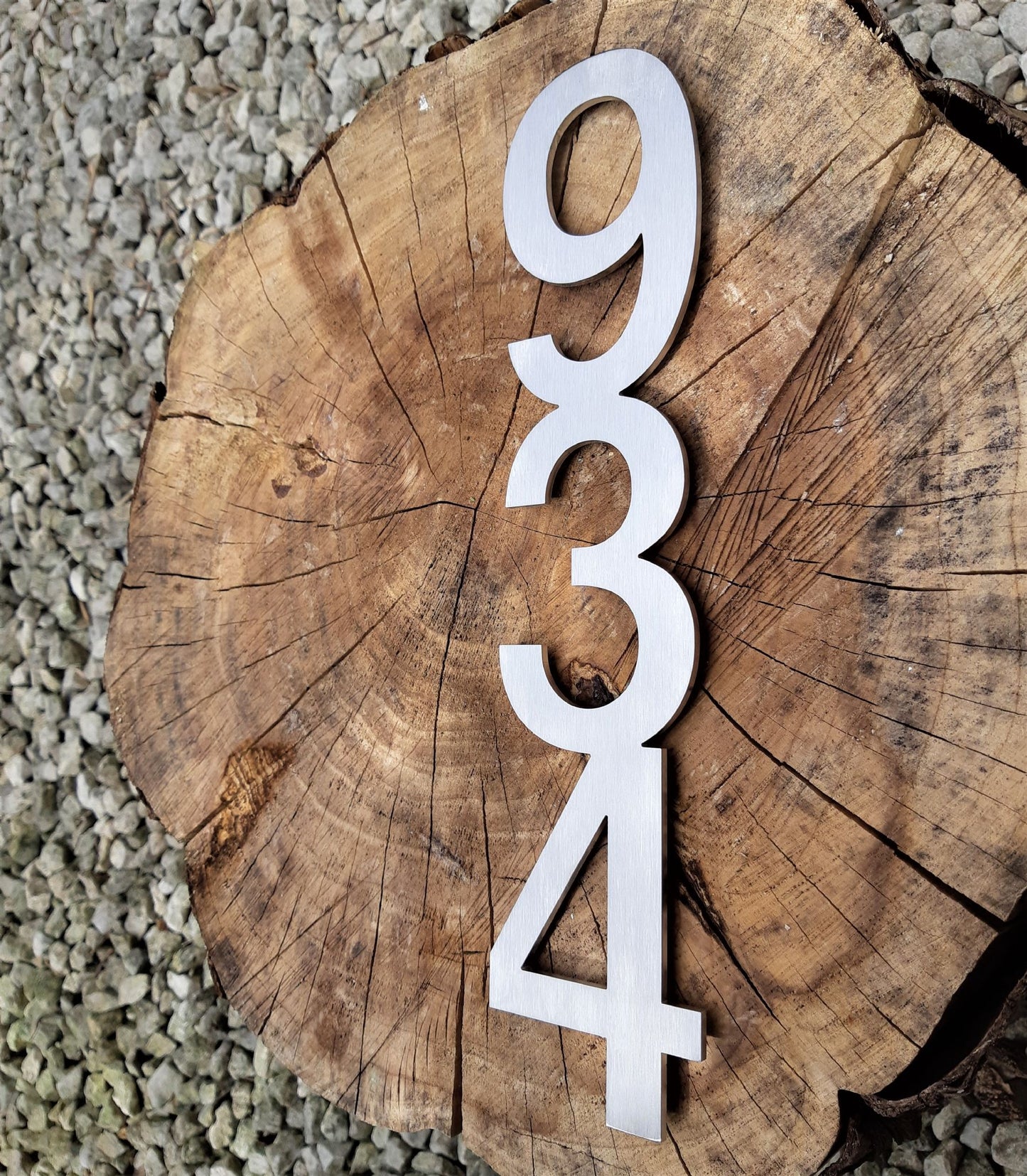 Stainless steel house number , vertical house numbers , connected house number , hand finished house number , custom house number