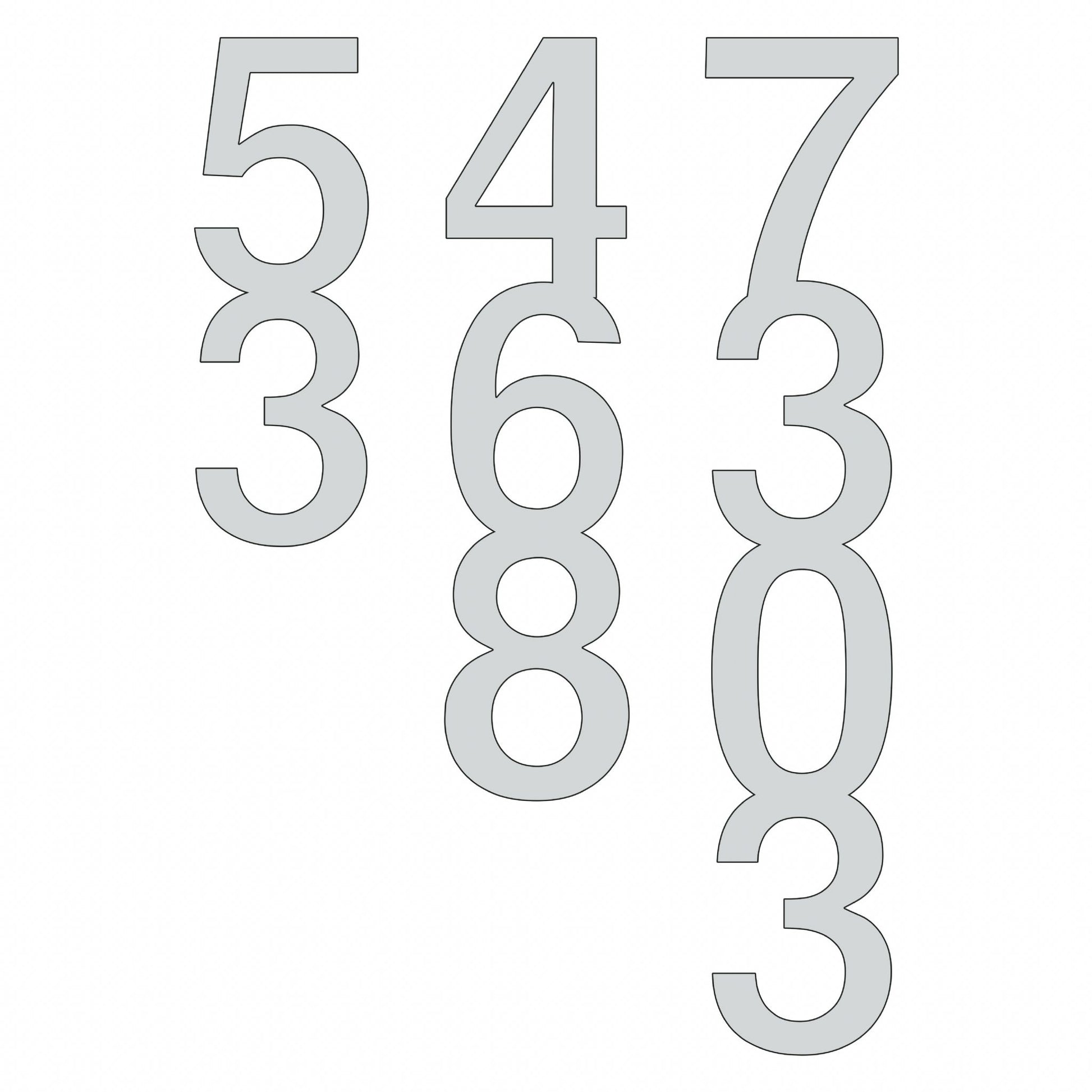 Stainless steel house number , vertical house numbers , connected house number , hand finished house number , custom house number